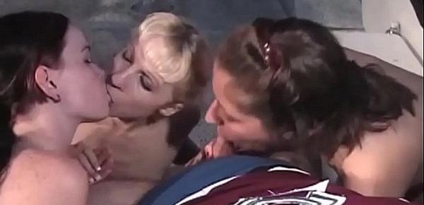  Have you ever had three girls sucking on your cock before JOI